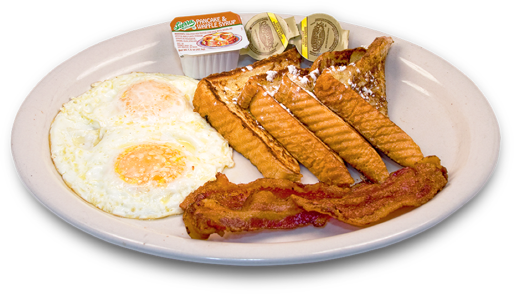 Breakfast Special Bacon and Eggs Plate